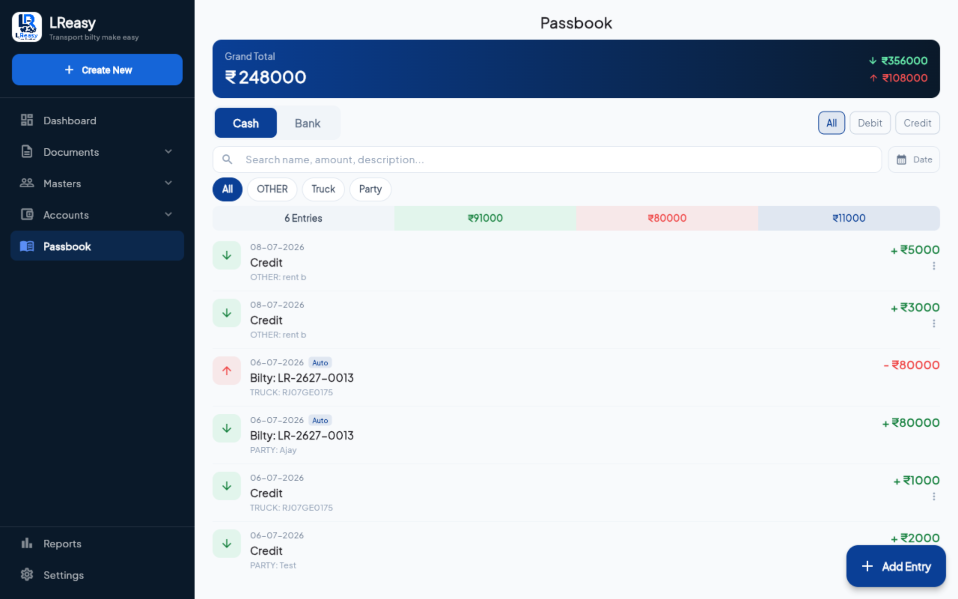 LReasy Passbook