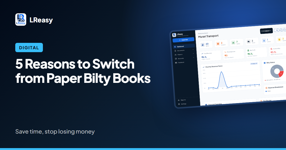 5 Reasons to Switch from Paper Bilty Books to Digital LR
