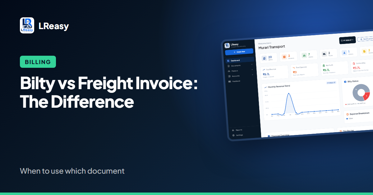 Bilty vs Freight Invoice: What is the Difference and When to Use Which?